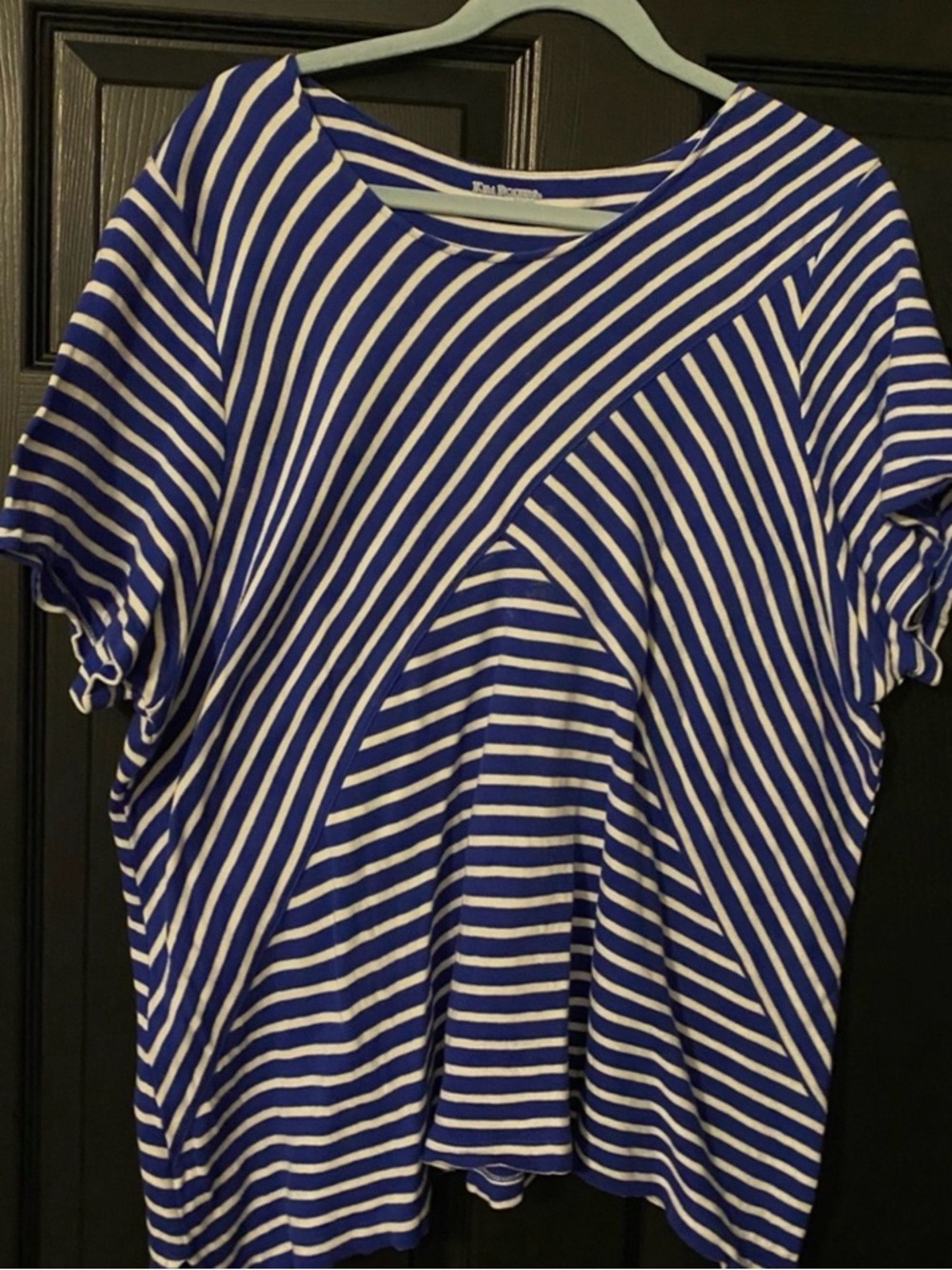 Blue & White Striped Women’s Top - Classic Casual